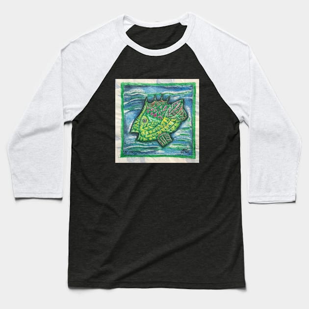 Counter Fish Baseball T-Shirt by EssexArt_ABC